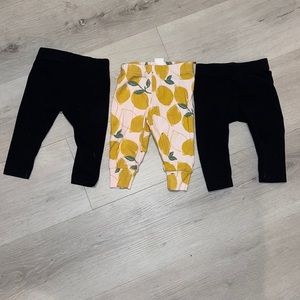 3 legging bundle size 3-6 month.